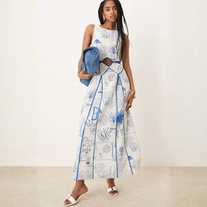 Never Fully Dressed Palma Esme Dress NWT Size 12 Cutout Side Tropical Resortwear